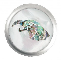 Framus & Warwick - Stacked Potentiometer Dome Knob, Eaglehead, Inlay - Satin Chrome